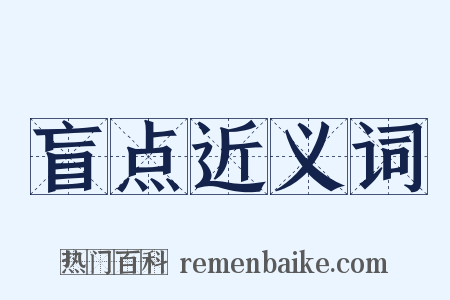 盲点近义词是什么意思的图片